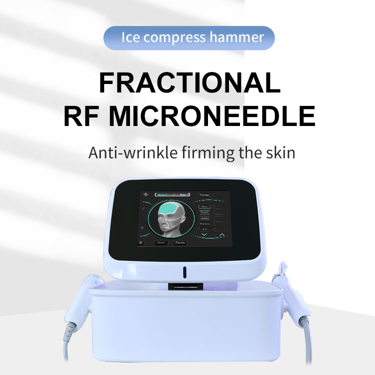 Professional 2 in 1 Fractional RF Microneedling Split-type Microneedle Beauty Machine with Ice Hammer Repairing Skin Face Skin Care