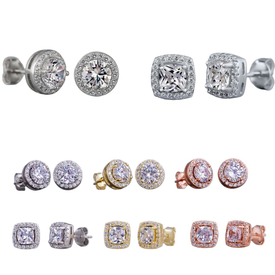 hoop earrings designer for women men designer earring boucle d oreille luxe oorbellen ohrringe 18K gold plated simulated diamond cubic zirconia s-image-1112475590