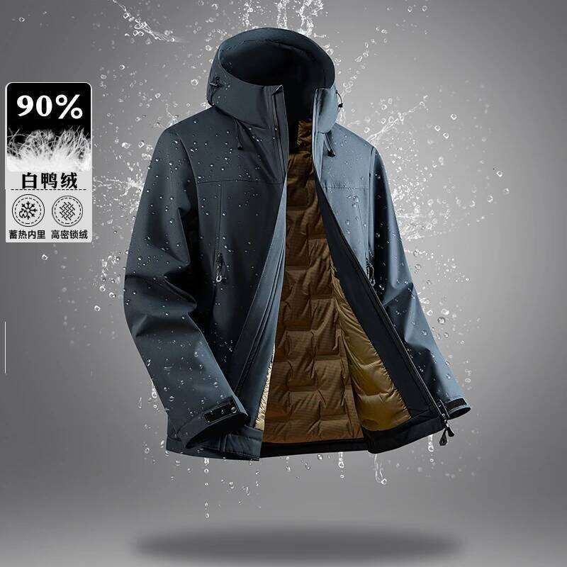 90% White Duck Men's Waterproof Windproof Warm Down 2026 Winter Jacket Casual Thick High-quality Clothing J260626