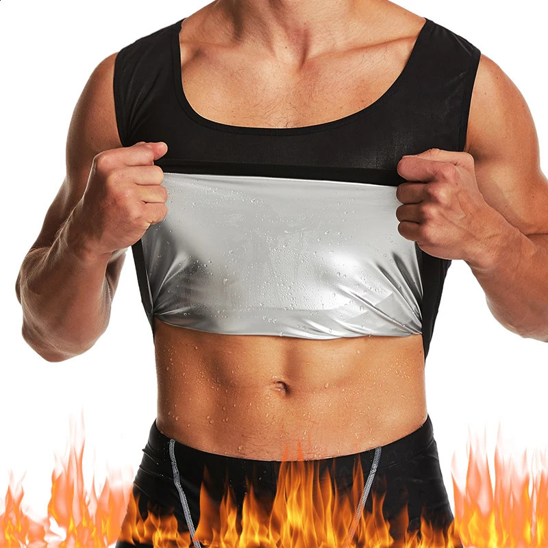Sauna Shirt for Men Sweat Body Shaper Mens Vest Gym Tank Top Heat Trapping Workout Compression 260625