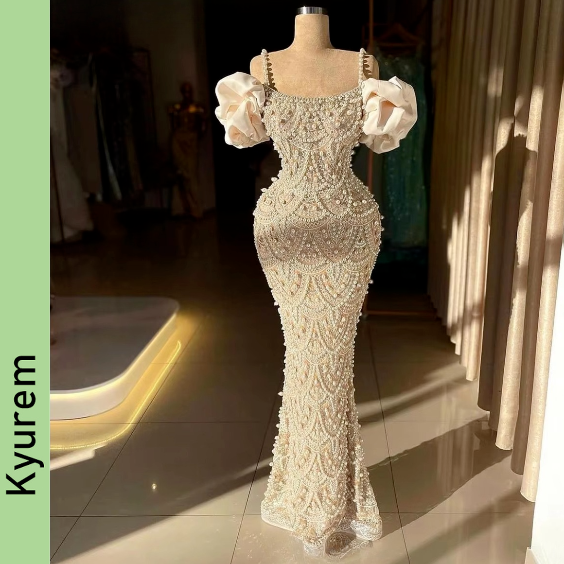 2026 Elegant Evening Dresses Mermaid Spaghetti Pearls Prom Party Dresses for Women Vestidos De Gala Engagement Gowns Robe De Soiree