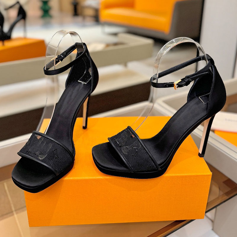 Gala Platform Sandal New Product Designer 26SS New Fashionable Drilled Breathable Mesh Womens High Heels Silk Elegant Sandals Sheepskin Interior Top