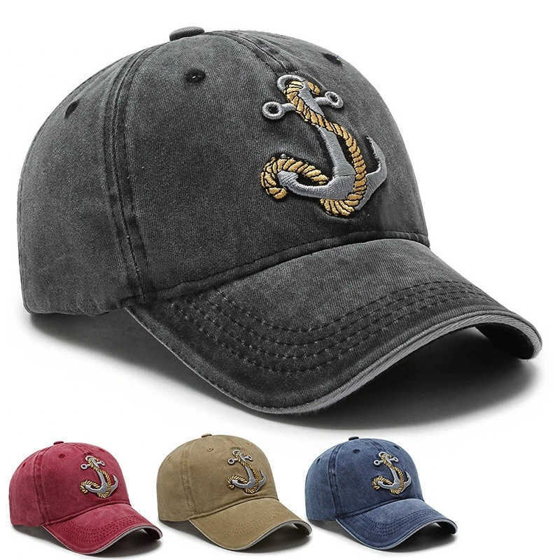 Cool New Hot Hat sale Mens Spring Summer Trend Embroidered Cowboy Cotton Washed Baseball Duck Tongue Hat Outdoor Travel Sun Hat M260626