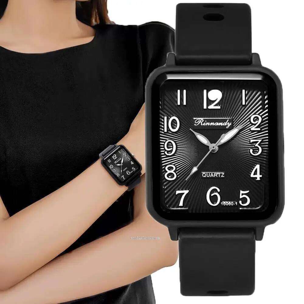 Fashion Lady Hot Sales Brands Watches Leisure Rectangle Digital Simple Women Quartz Watch Sports Silicone Strap Ladies Clock 26L0626