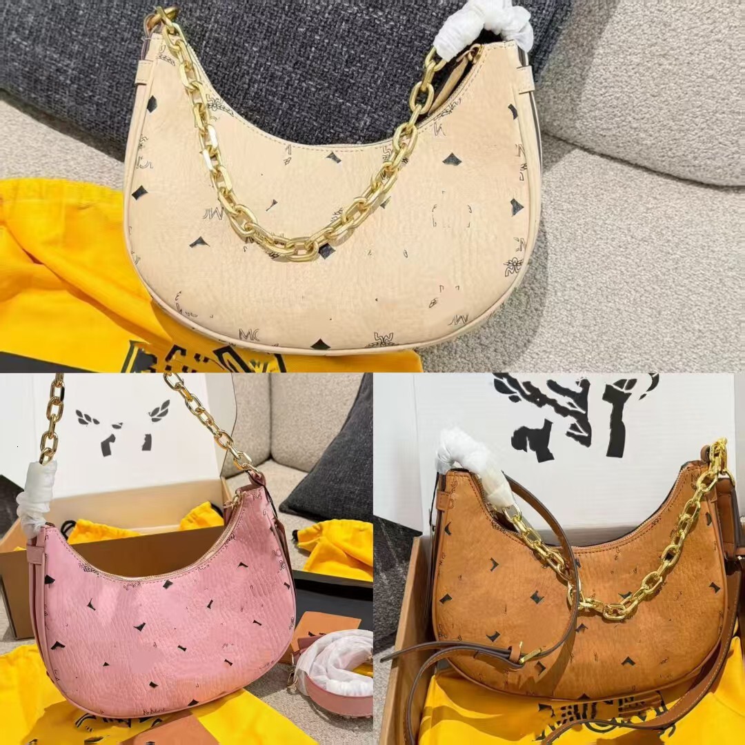 Designer 2026 New Half-Moon Versatile High-End Chain Moon Shoulder Crossbody Bag, Underarm Bag