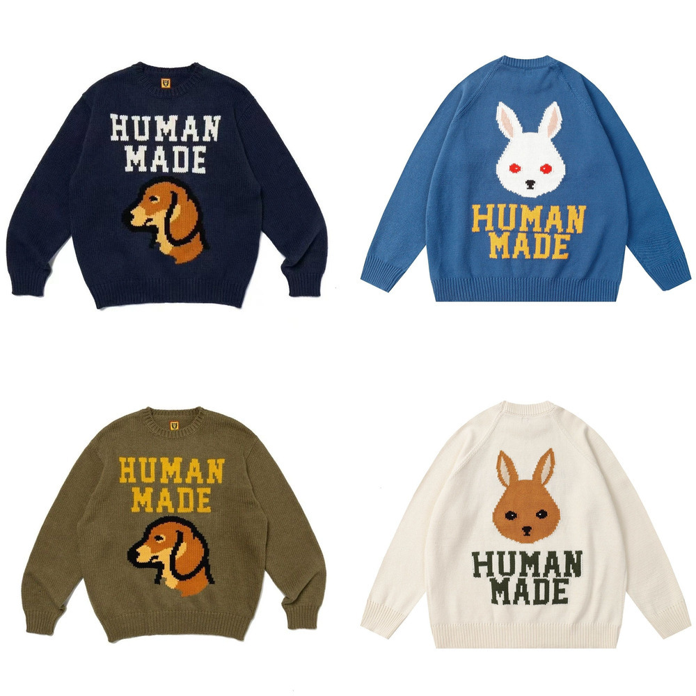10A humanmade 025 Model Designer Hoodie Trendy Couple Style Crew Neck Pullover Embroidered Sweatshirt Loose long sleeved hoodie for spring and autum