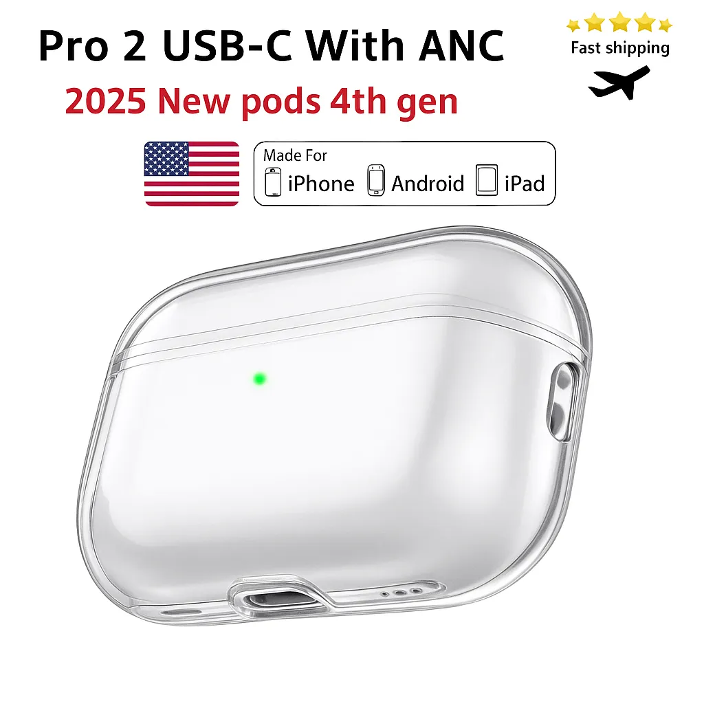 USA Stock for airpods Pro 2 3 4 airpods 5 4 Headphone Accessories Solid TPU Silicone Protective Earphone Case Wireless Charging Shockproof Cover Wit