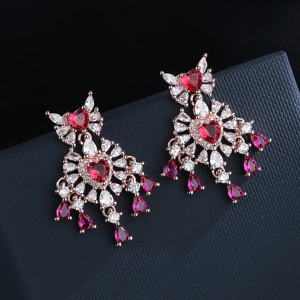 925 Silver Needle High Quality Long Water Drop Colorful Zircon Earrings For Women Dinner Party Engagement Jewelry Gift 260625