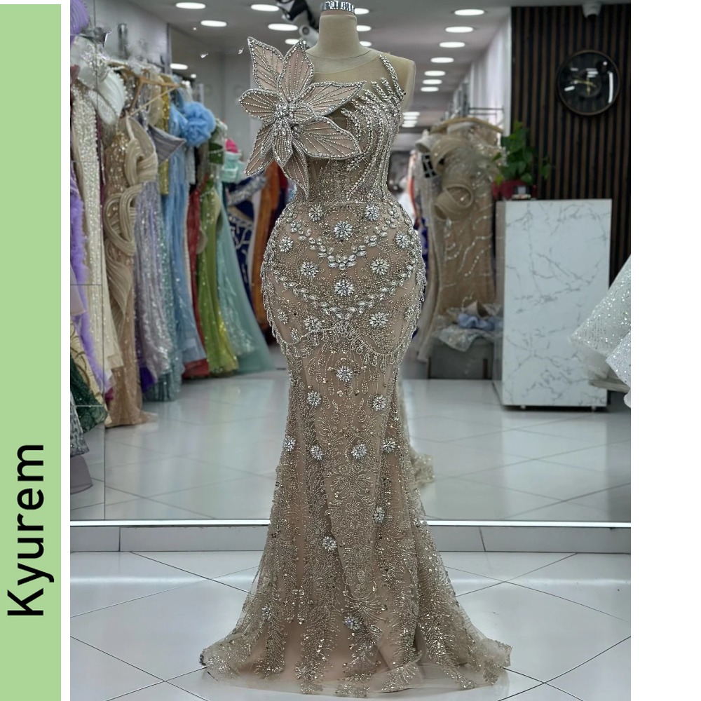 Beaded Evening Dresses with Crystals Sleeveless Vintage Prom Party Dresses Ballkleider Coutures Gowns Customizable Robe De Soiree