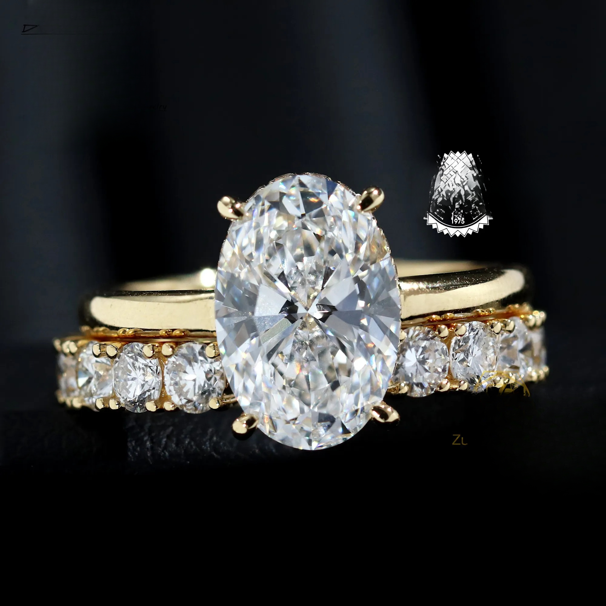 Designer GIA IGI Certified Solid 14k 18k Gold Customizable Lab Grown Diamond Set (1ct 5ct) For Men Women CVD HPHT Engagement Ring