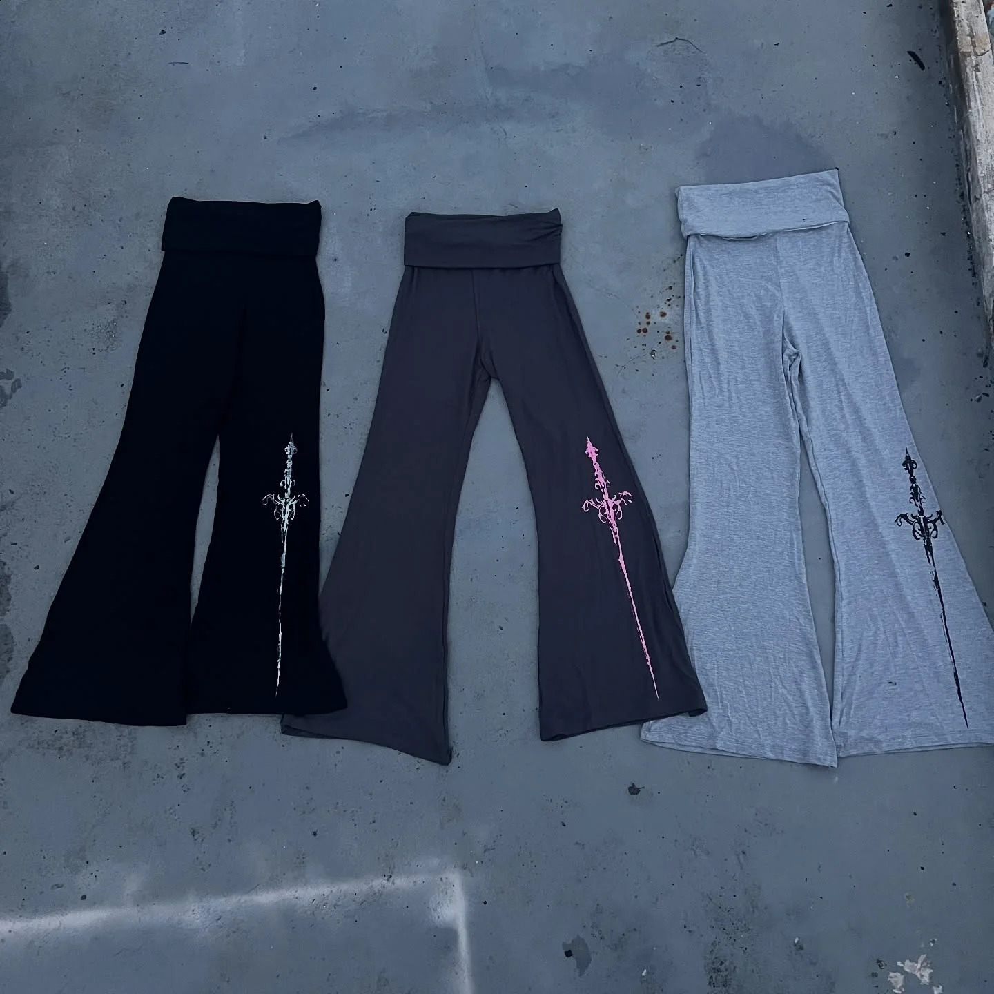 Fashion Aesthetics Printed Y2K Pants Hip Hop Punk Style Comfortable Gothic Retro Casual Womens Wide Leg emo girl 260625