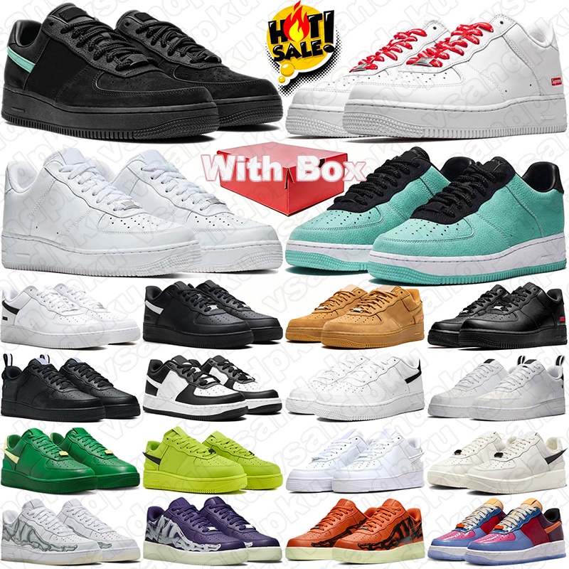 with box free shipping shoes white black panda utility flax wheat mens trainers designer outdoor sports sneakers men womens
