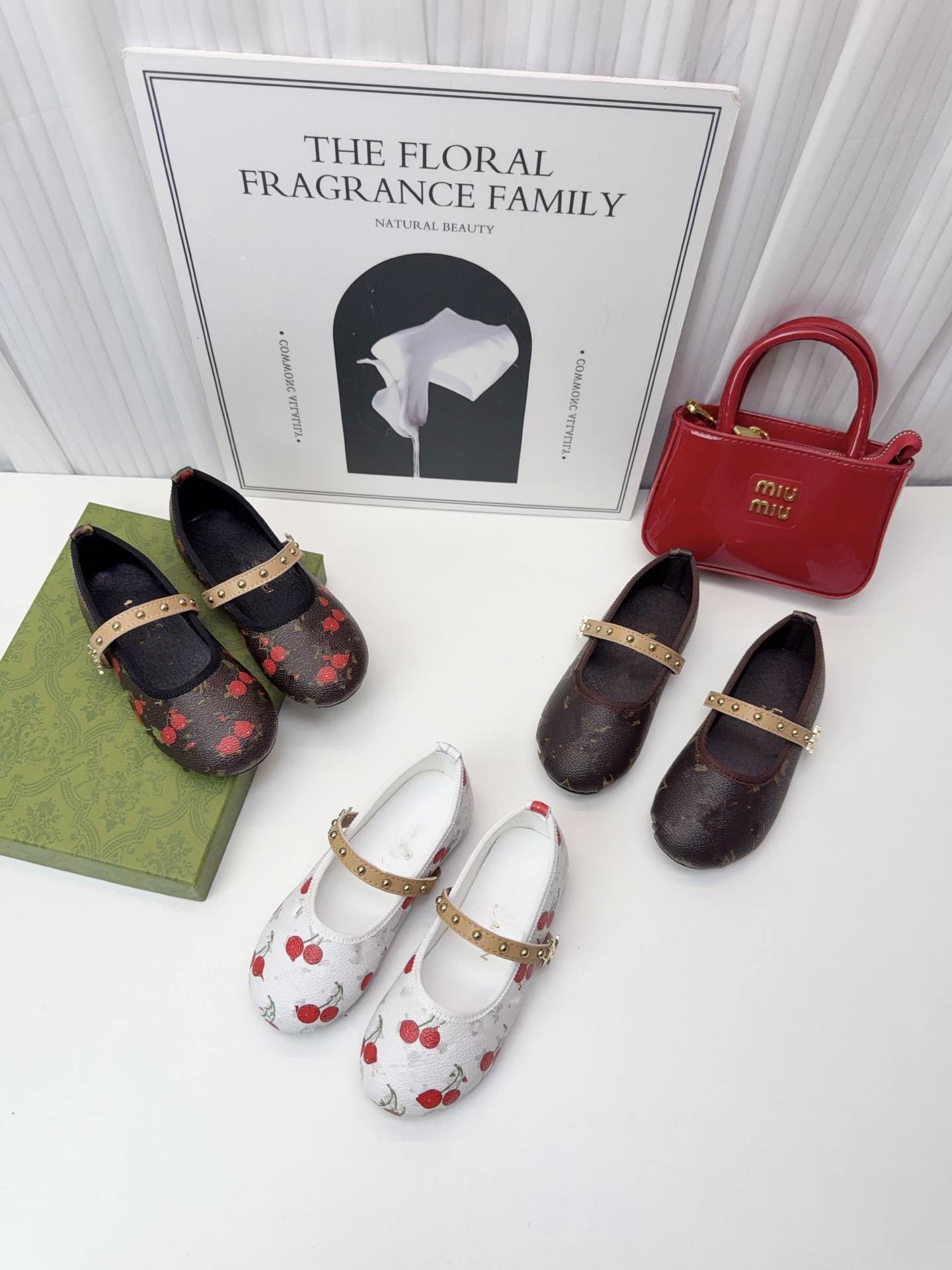 Flat shoes Children Girl Delicate Girls Sweet Loafers All-match Uniform Non-slip Casual Leather Shoes Spring New Kids Fashion Ballet Mary 013