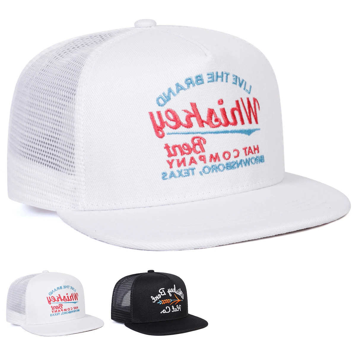 Embroidery BENT Letter Unisex WHISKEY Hip-hop Net Hats Spring Summer Outdoor Adjustable Casual Baseball Caps Sunscreen Hat M260626