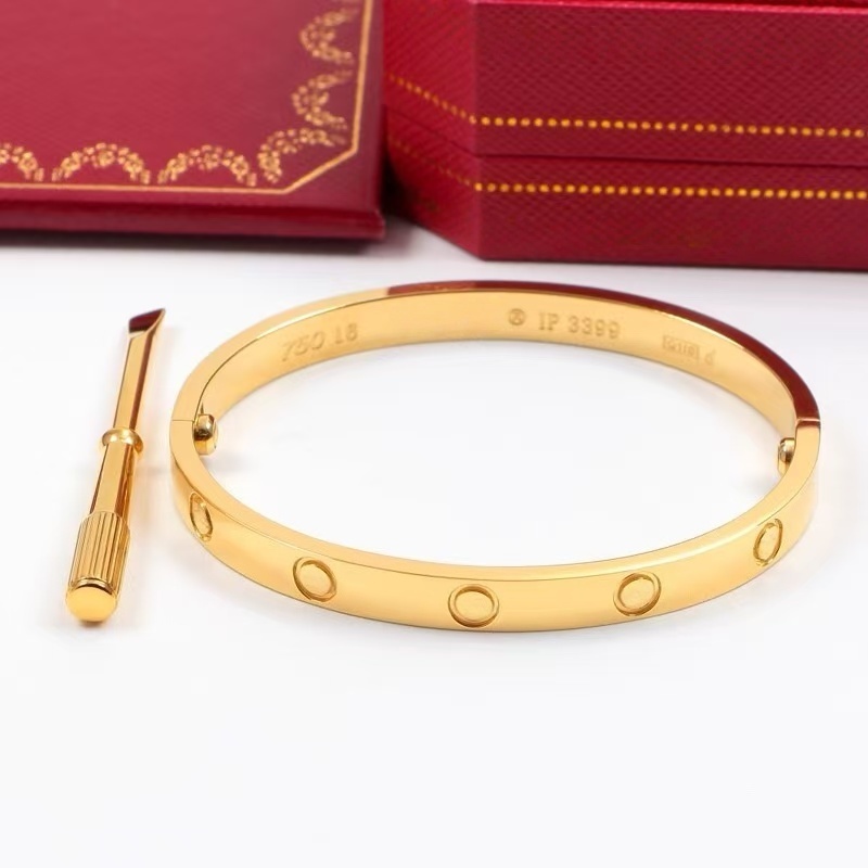 Luxury Cartibracelete For Women Men Jewelry Cartebraclet Screwdriver Lock 18K Gold Plated Stainless Steel Classic Bangle Bracelet Designer Bracelets