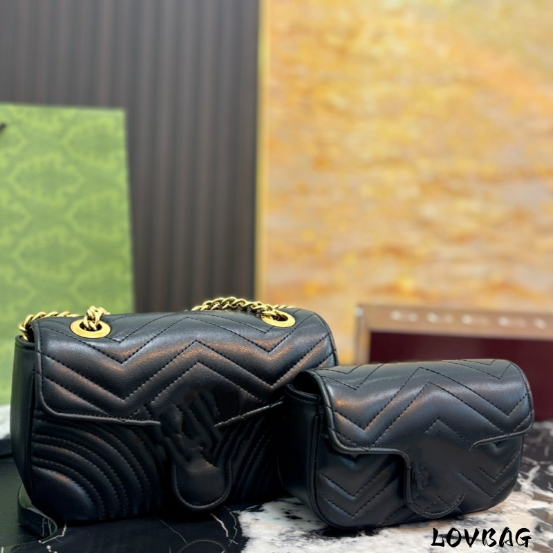 10A Classic Designer Luxury Women Genuine Leather Chevron Quilted Double G Flap Bag Vintage Chain Shoulder Crossbody 2 Sizes 22cm 18cm Multi Color H