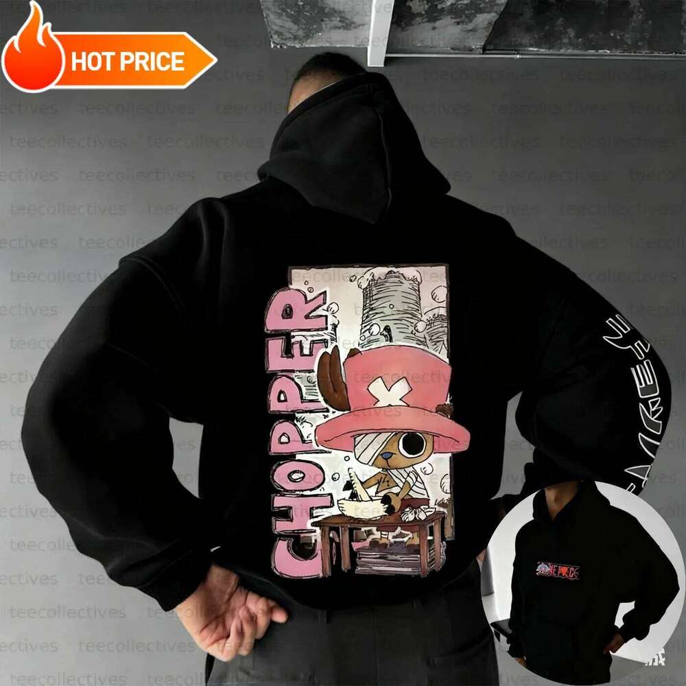 2026 New One Piece Anime Chopper Printed Sweatshirt and Women's Men's Tops Sports Harajuku Y2K Hoodie W260626