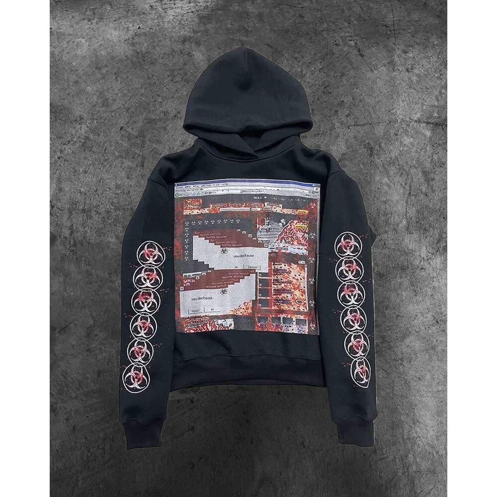 Harajuku Casual Grunge Hip Hop Streetwear Sweatshirt Gore Hoodies Women Tops Goth Oversized Hoodie Men Clothing Y2k Clothes W260626