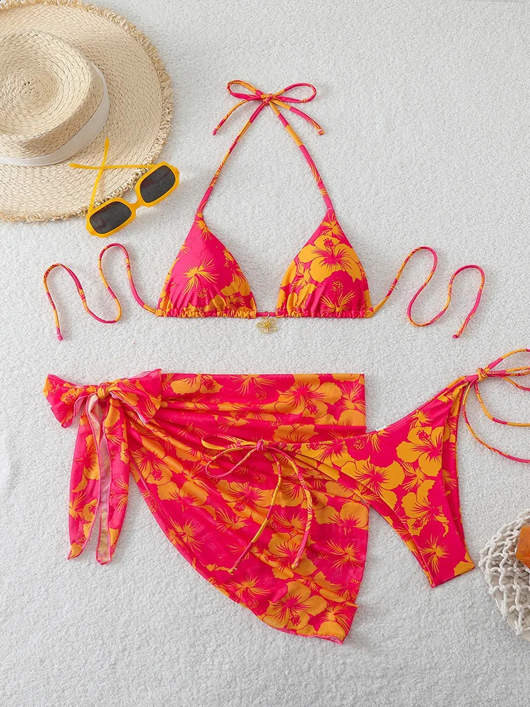 Sexy Swimsuit Womens Bikinis Swimwear Woman 2026 Bathing Suit 3 Piece Triangle Bikinis Sets Beach Dress Wear Cover Up Beachwear 260623