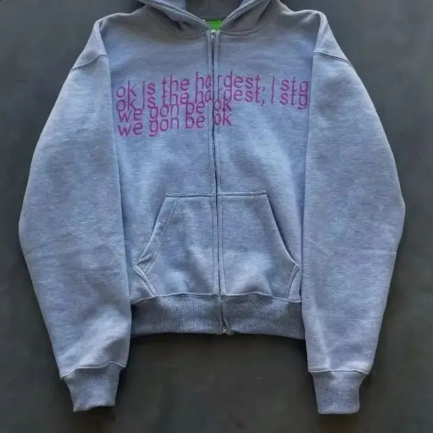 Hip-hop street clothing letter print men sweatshirt y2k Harajuku Goth oversized loose women hoodie anime hoodie 260625