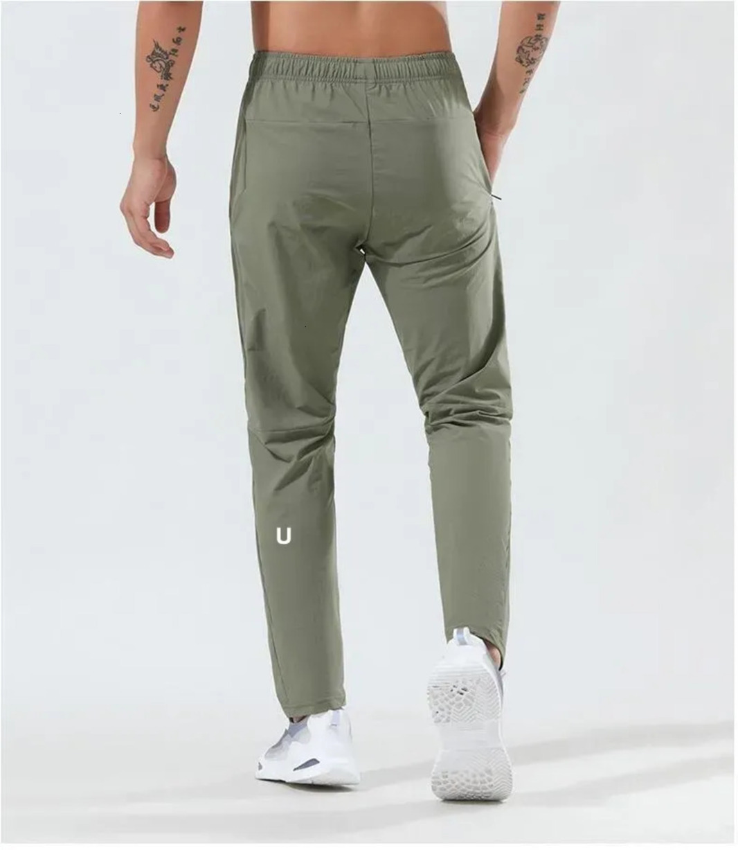 2026 Gym Clothe Set Sports Quick Dry Men Loose Autumn Thin Ice workout set Silk Outdoor Running Fitness Yoga Casual Pants Sport B