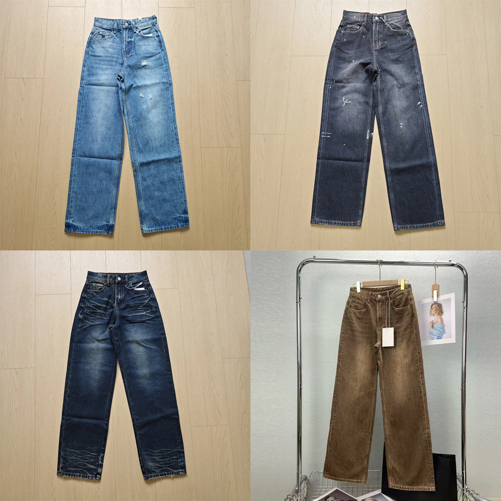 25SS Jeans Womens Designer Trouser Legs Open Fork Tight Capris Denim Trousers Add Fleece Thicken Warm Slimming Jean Pants Brand Women Straight Embro