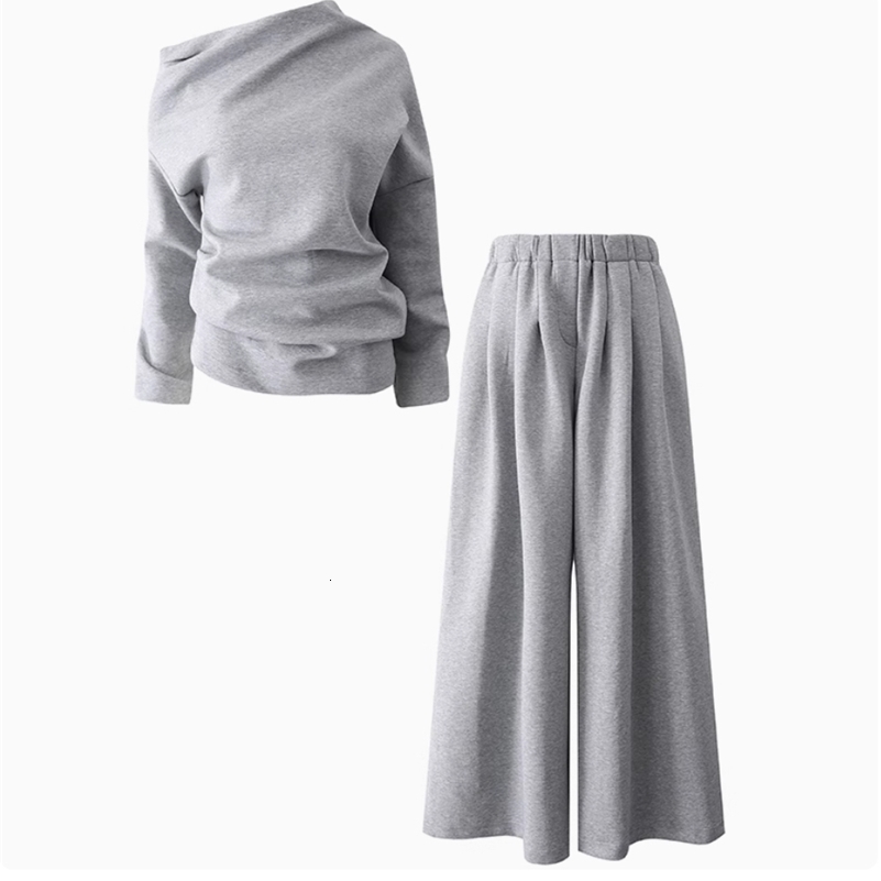 SuperAen Womens Clothing Summer Beautiful Womens Loose Shirt Straight Wide-leg Pants Two-piece Set 260625