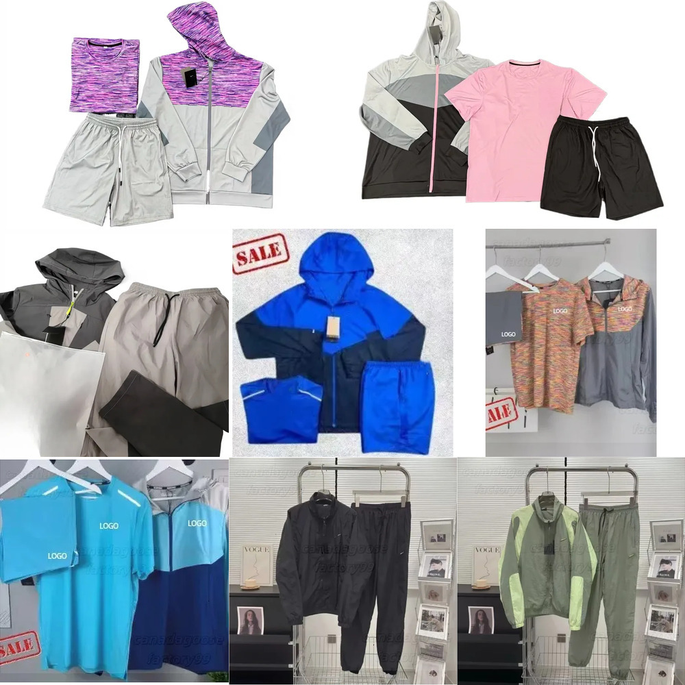 Desinger clothes sportswear high quality moerex tech 3 piece set Mens tracksuit sportsfiess suits running shirts shorts quick dry sportswear gym shi