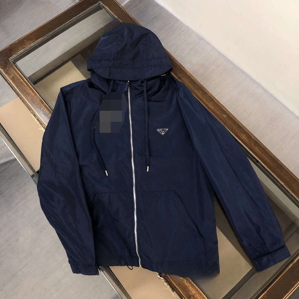 European Correct Version P Brand Men's Drawstring Hooded Sweatshirt Sports Youthful Casual Trench Coat Same Style as in Stores