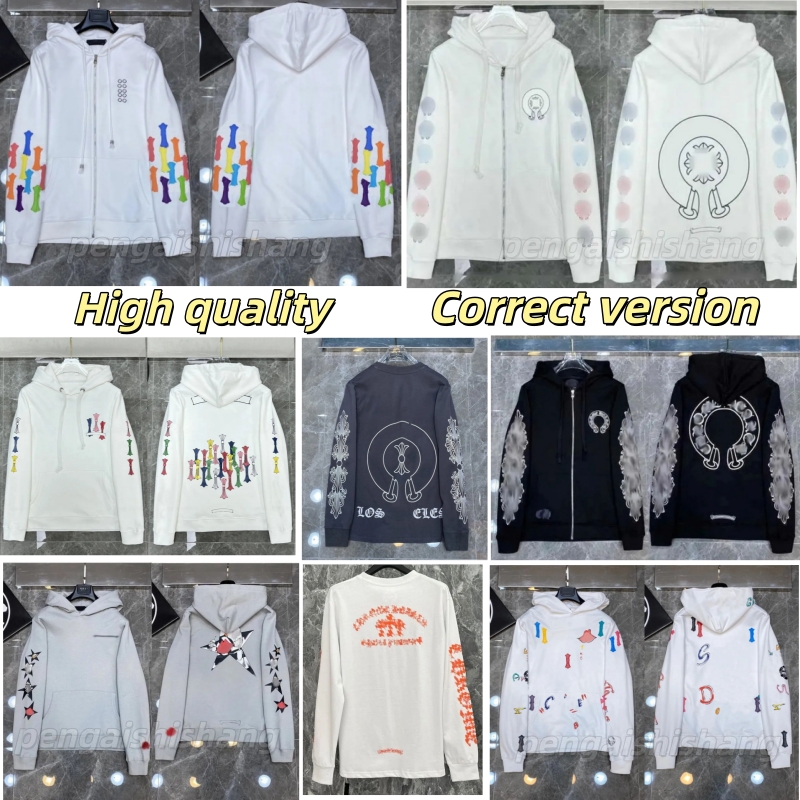 Luxury limited graphic Chrome hoodie Mens Designer Hoodie Inspired Cross Womens Hooded Print Raglan Long Sleeve Gothic Streetwear Casual Cotton Top