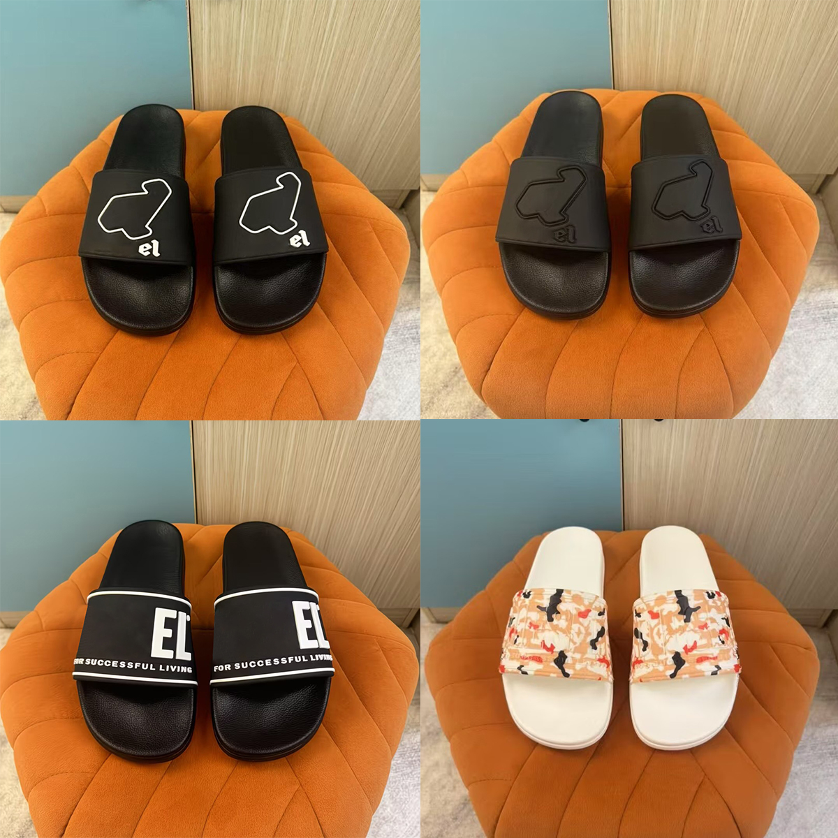 sandals tazz Home Rubber pool Summer women Top quality couple Flat mens Designer slide luxury slipper Flip flop sandale Soft slippers Beach sandal F