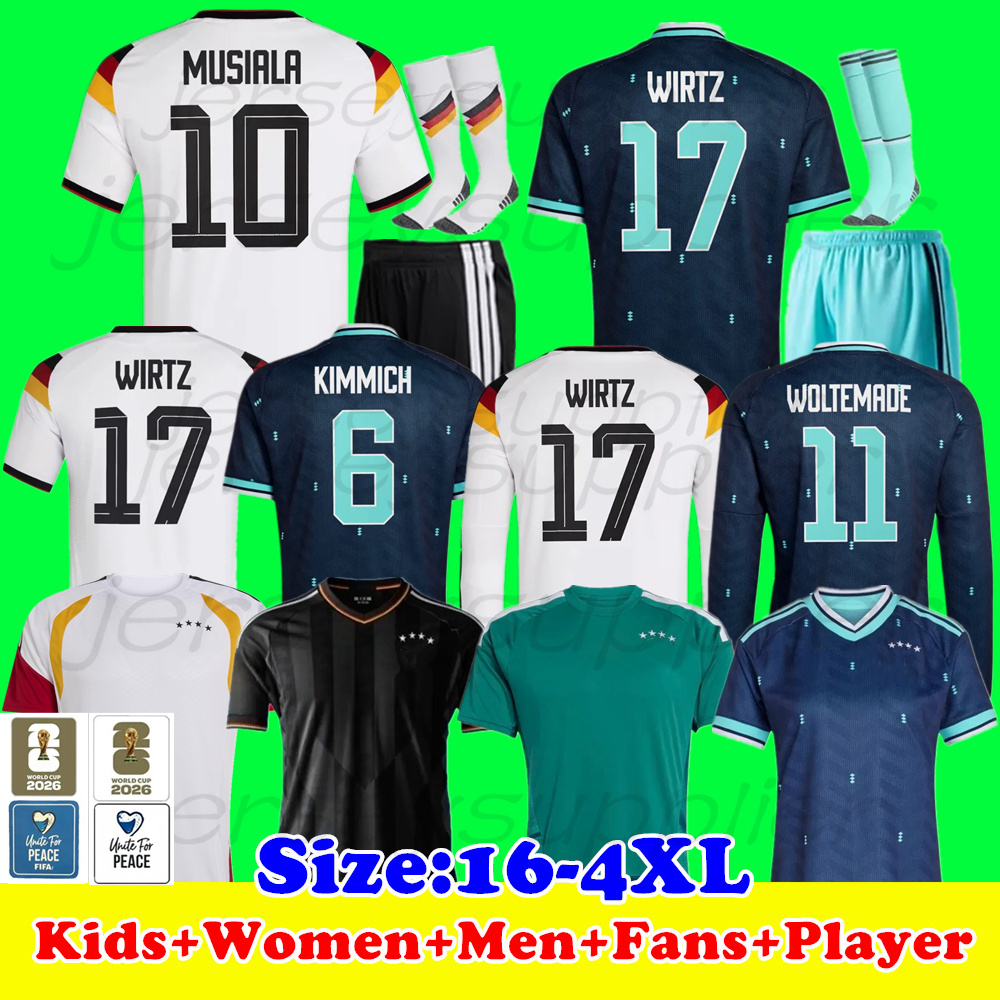 2026 World Cup Jersey Germany MULLER Soccer Jerseys WIRTZ MUSIALA 26 27 Deutschland Home Away HAVERTZ SANE Football Shirt RUDIGER WOLTEMADE NEUER-image-911919249