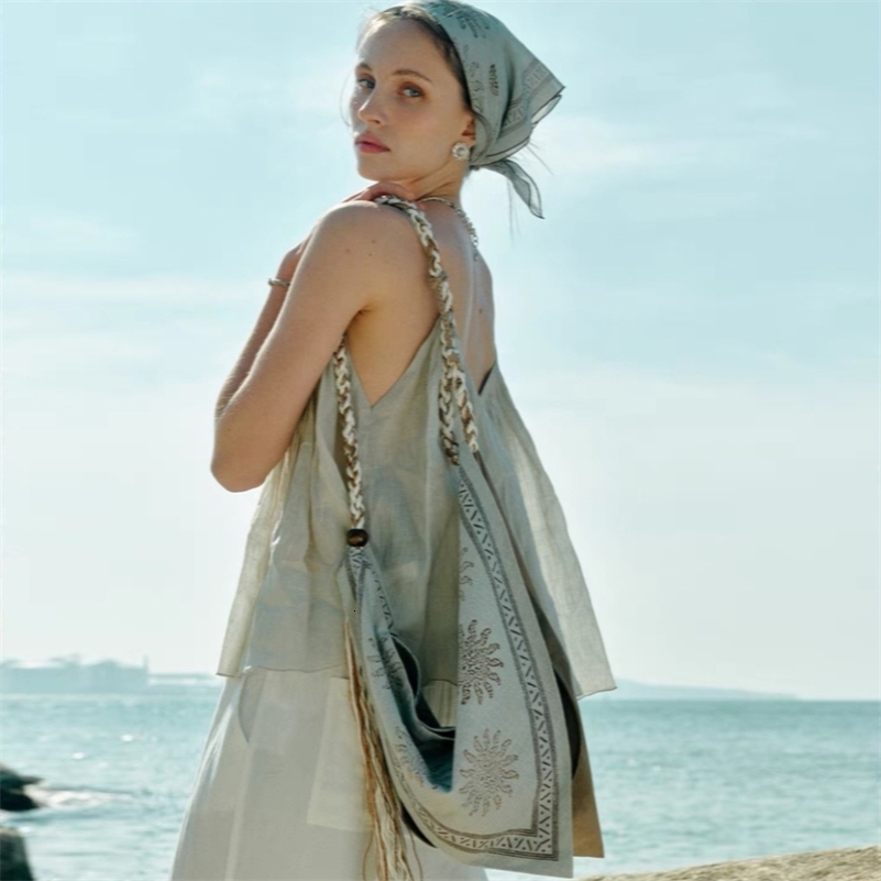 Ethnic Style Cloth Bags Casual Bohemian Shoulder Crossbody Bag Made of Linen Rope for Women Original Unique 260625