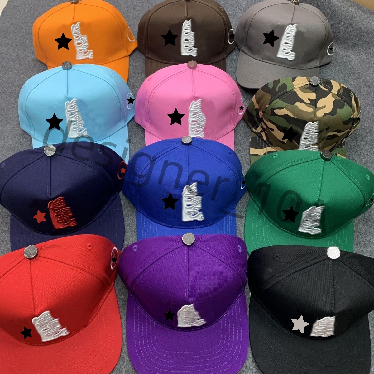 High Quality Designer Hat American Street Helllys Series Hot Diamond Embroidered Casual Sports Baseball Hat Visor Unisex Starlys