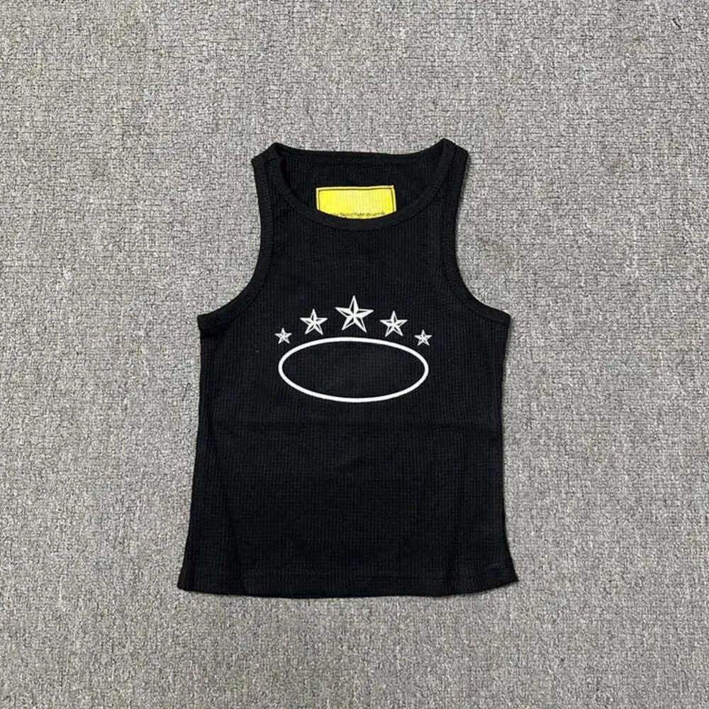 Cortiezlys High Quality T Shirt Mens 5A Designer Cortiesz T Shirt Embroidery Letter Graphic Vest Summer Casual Devils Slved Short Tank Top Men Strwe