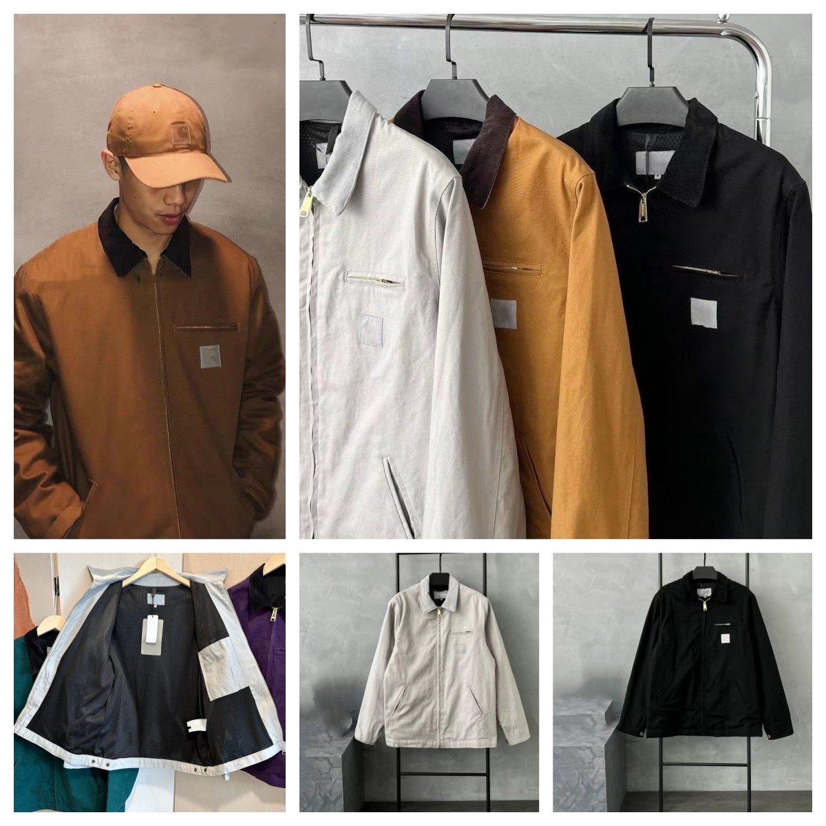 designer jacket woman coat classic vintage canvas 1.5kg weight Button washed thick cotton mesh spring autumn warm collar outdoor workwear casual des