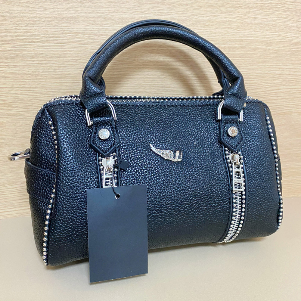fashion new designer hot selling black lychee pattern women s genuine leather shoulder bag for travel