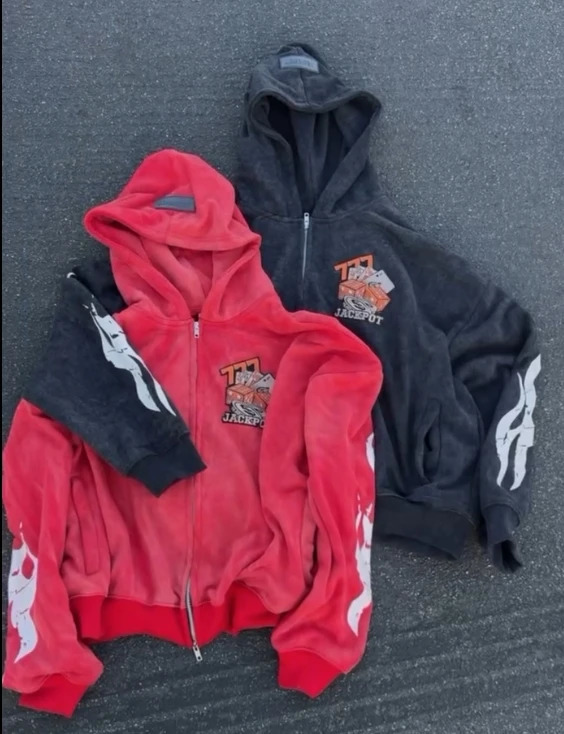 Felpe con cappuccio per l'industria pesante in cotone lavato di alta qualità Y2k Retro Hip Hop Dice 7 Stampa Felpa con cappuccio Uomo Donna Felpa co