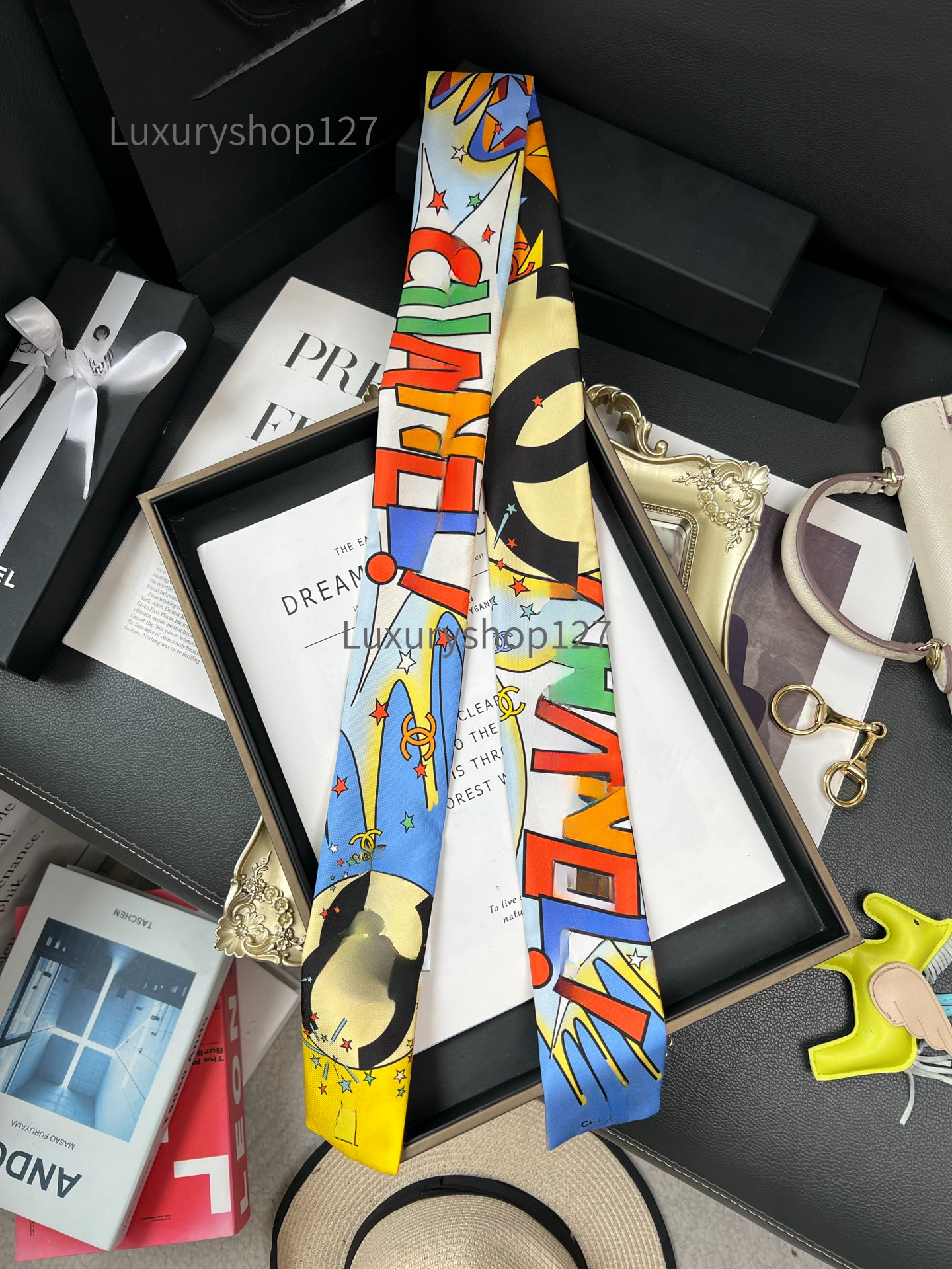 100% Silk Headscarf Ladies Four Seasons Luxury High end Classic Letter C pattern Designer shaw Scarf New gift easy to match soft touch