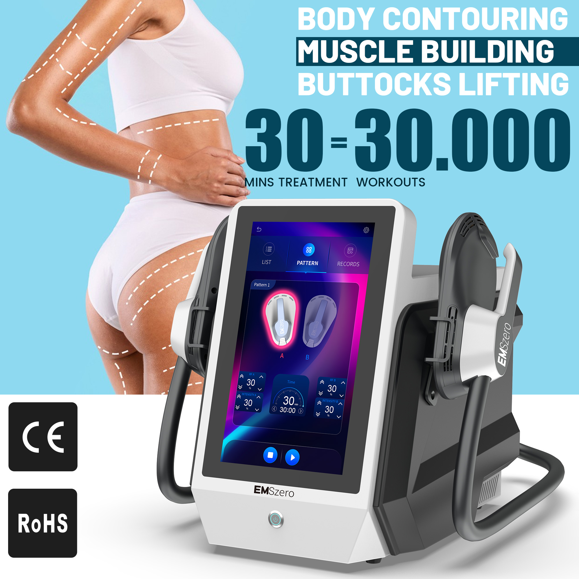 Professional EMS Body Contouring Equipment EMS RF Electrical Muscle Stimulation 6500W Body Shaping Equipment-image-1112275285