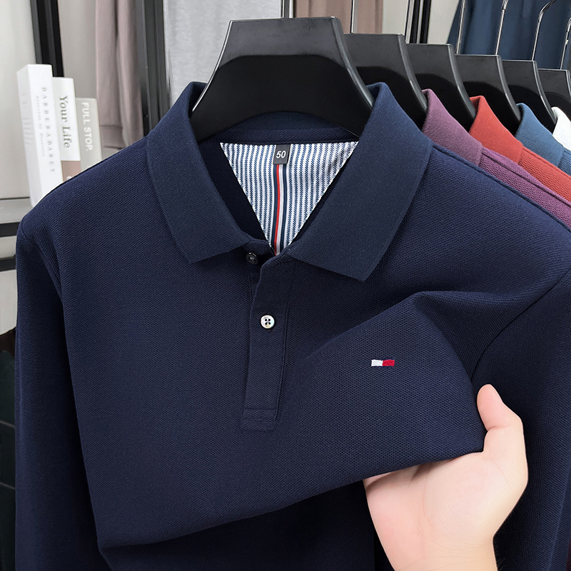 2026 Pure Cotton Men's Polo Shirt Premium High Sense Lapel Collar Casual Summer Mens Breathable Comfortable Tops for Daily Leisure Outdoor Mens