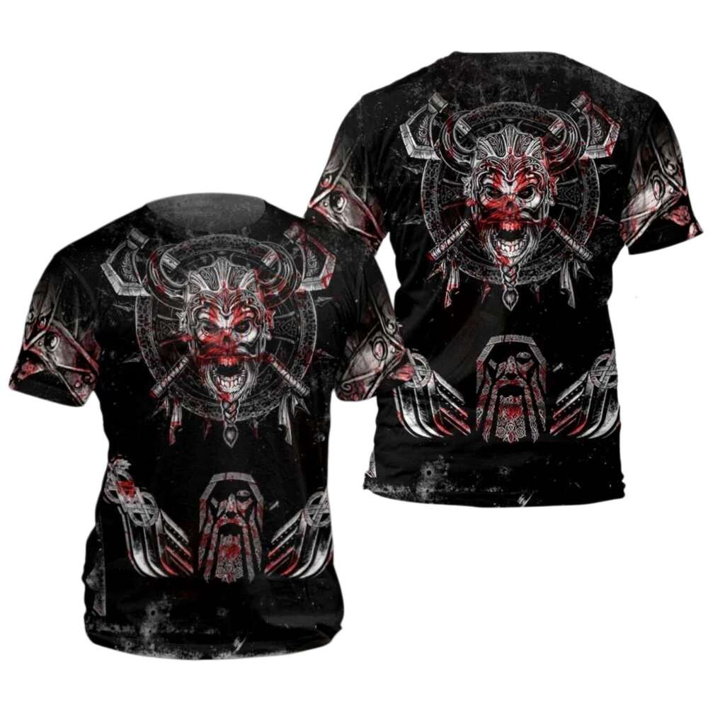 Foreign Trade European and American Cross-Border 2026 New Summer Short Sleeve Young Men's Trendy Brand Printed T-Shirt