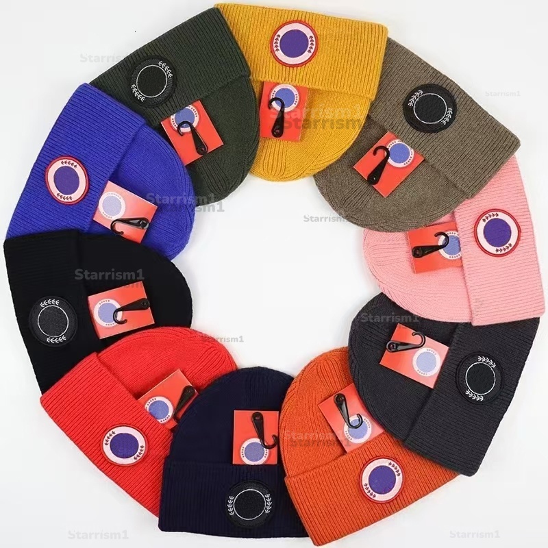Luxury Ribbed Knit Beanie Arctic Disc Patch Merino Wool Cuffed Skull Cap Thermal Warm Winter Hat Outdoor Ski Snowboard Streetwear For Men Women Dail