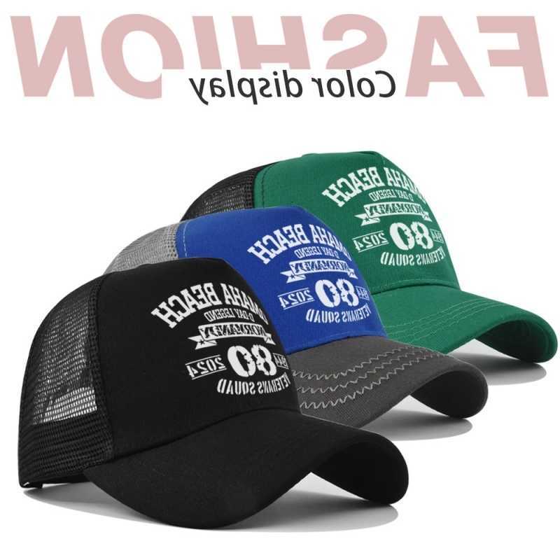 Printed Spring Summer 2025 Fashion Mesh Breathable Baseball Gorras Personality for Men WomenCouples Visor Hat Casquette M260626