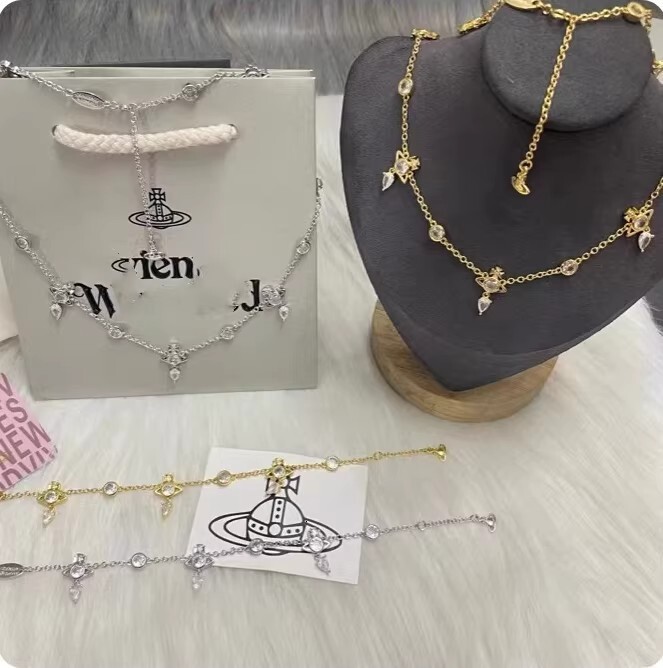 Saturn Jewelry Designer Vivienneewestwood Vivi Ennewestwood Luxury Bracelet For Woman Men Luxe Bangle Queen Mother Water Drop Saturn Dreamcatcher Ne