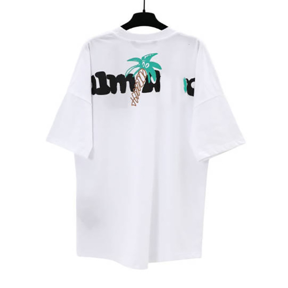 Palm T Shirt Designer Stamping Shirt Hip Hop Streetwear Mens Oversized Tees Designer Palm Shirt Women Clothes Loose Half Sleeve Round Neck Brand Pal