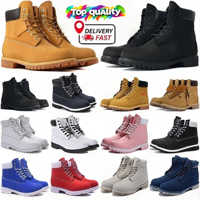 Top boot Designer luxury Boots Shoes Men Boots Waterproof Ankle Classic Martin Shoe Cowboy Yellow Red Blue Black Pink Hiking Motorcycle Boots size 3