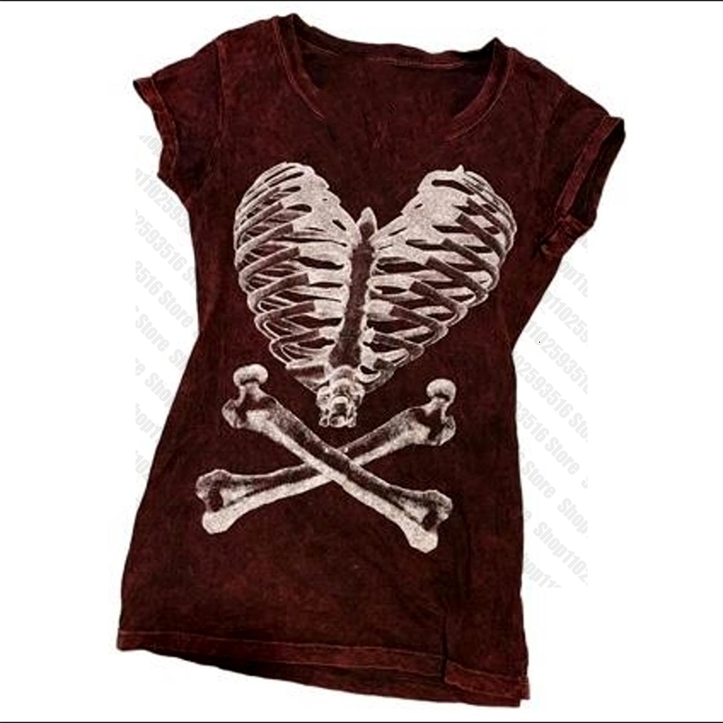 Graphic Tees Y2k Tops Women Top Gothic Graphic T Shirts Trashy Y2k 2000s Emo Goth Female Clothing Kpop Kawaii Womens T-shirts 260625
