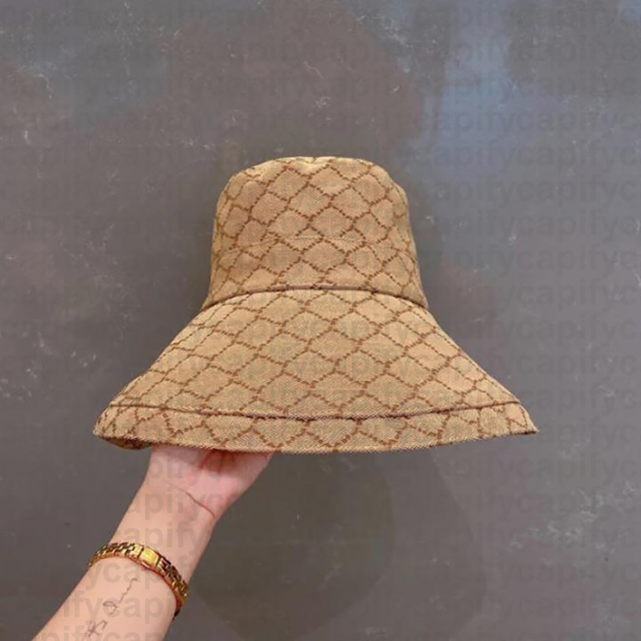Designers Canvas Bucket Hat Fashion Cowboy Wide Brim Hats Fisherman Classic Caps For Women Mens Large Size Sun Visor-image-951870751