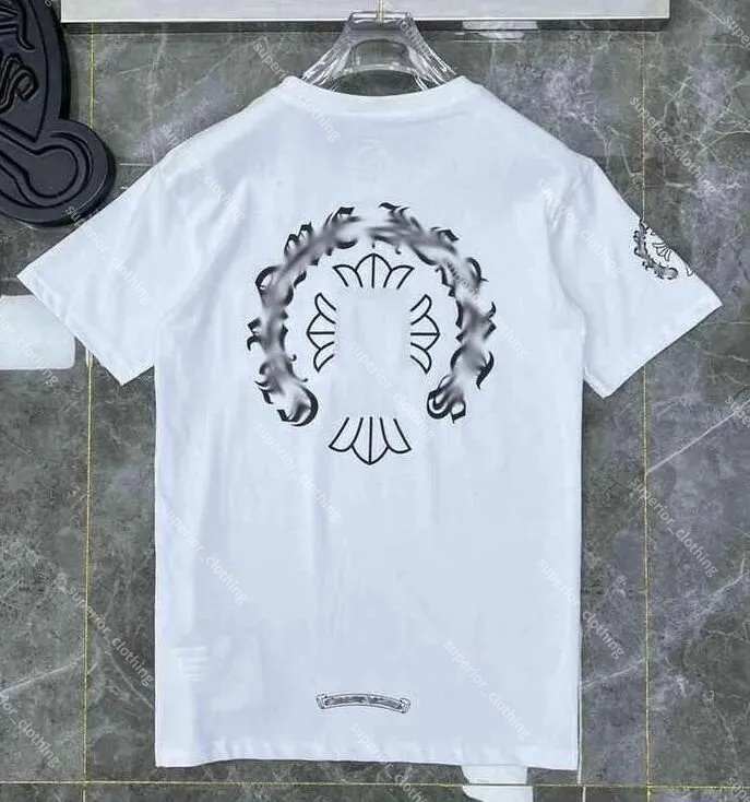 Shirt Luxe Pure Cotton Short Cotton Tshirts Tee Chrome Shirt Designer T Shirt Graphic Tee Sleeve Casual Womens Mens Tshirt Designer Chrome Tshirt